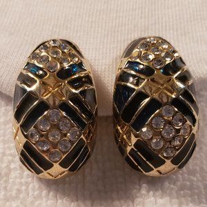 Enamel & Crystal Earrings